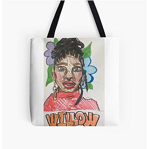 Willow Smith Portrait  All Over Print Tote Bag