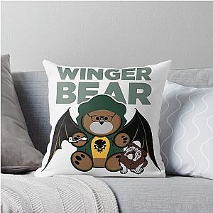 Winger Bear Johnny Sin throw pillow