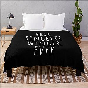 Best Ringette Winger Ever Throw Blanket