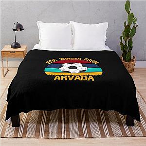 Epic Winger From Arvada Vintage Soccer Sticker Throw Blanket