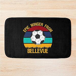Epic Winger From Bellevue Vintage Soccer Classic Bath Mat