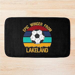 Epic Vintage Soccer Winger From Lakeland Sticker Bath Mat