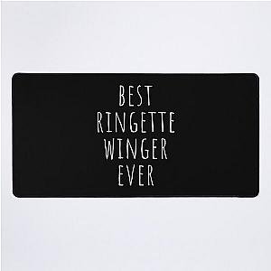 Best Ringette Winger White Desk Mat