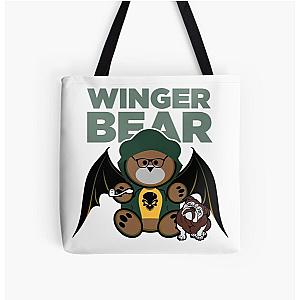 Winger Bear Johnny Sin and Ro Over Print Tote Bag
