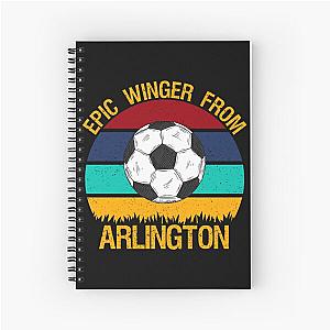 Epic Winger From Arlington Vintage Soccer Sticker Spiral Notebook