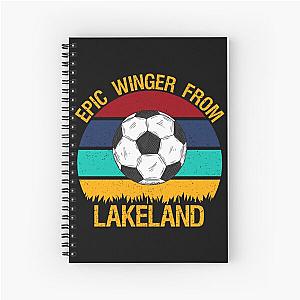 Epic Winger From Lakeland Vintage Soccer Sticker Spiral Notebook