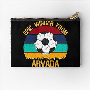 Epic Winger From Arvada Vintage Soccer Sticker Zipper Pouch