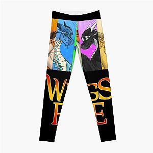 four wings of fire dragons beautiful art Leggings RB1509