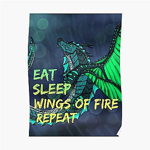 Eat Sleep Wings of Fire Repeat Dragon Poster RB1509