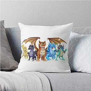 Wings of Fire Main Five Throw Pillow RB1509