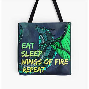 Eat Sleep Wings of Fire Repeat Dragon All Over Print Tote Bag RB1509