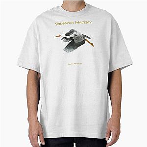 Wingspan Majesty Heron T-shirt Oversized T-Shirt