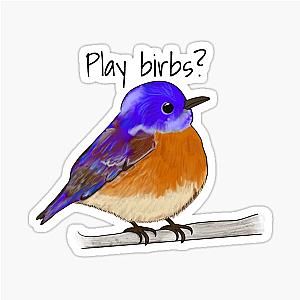 Play Wingspan board game cute western bluebird sticker