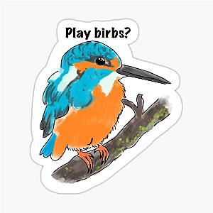 Play cute Kingfisher Bird Wingspan Board Game Sticker