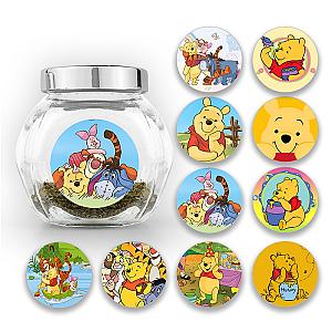 Cartoon Winnie The Pooh Cute Round Decorative Sticker
