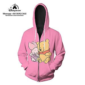 Winnie the Pooh Cartoon Bear and Pig Zip Hoodie