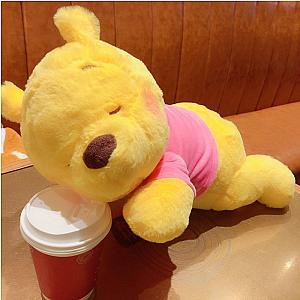 48cm Yellow Winnie Pooh Sleeping Bear Stuffed Toy Plush