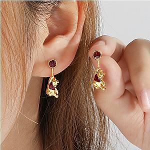 Winnie the Pooh Bear Cartoon Earrings