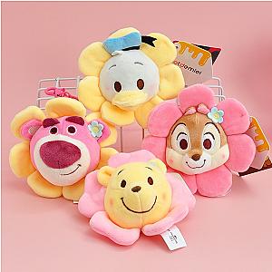 Cute  Winnie the Pooh Flowers Plush Stuffed Animals School Bag Hanging Keychain