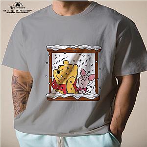 Winnie the Pooh Bear and Piglet Winter Window T-shirt