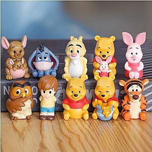 10pcs/set Cartoon Winnie The Pooh Action Figure Toy
