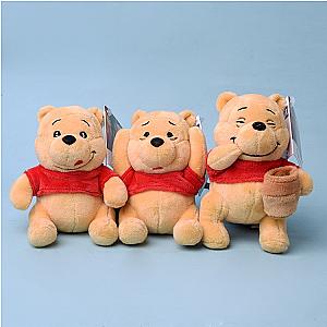 Winnie The Pooh Bear Happy Pooh Stuffed Plush Doll Keychain