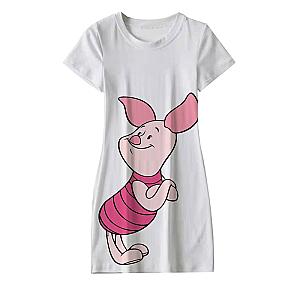 Winnie The Pooh And Pig Printing Summer Home Clothes Nightdress