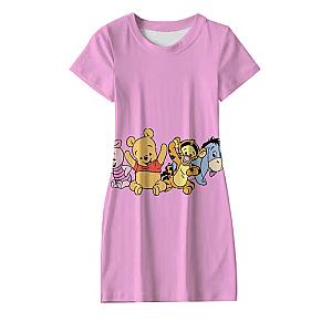 Winnie The Pooh Characters Printed Loose Sleeping Dress