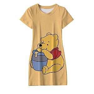 Winnie The Pooh Milk Silk Loose Dress