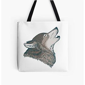 Cool Wolf Illustration Bag