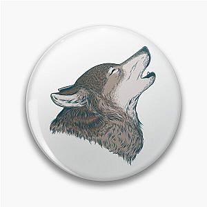 Cool Wolf Children's Illustration Pin