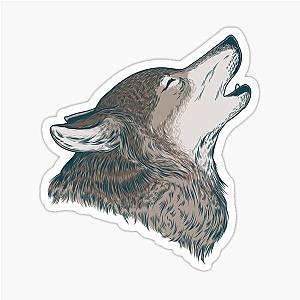 Cool Wolf Children Sticker Illustration