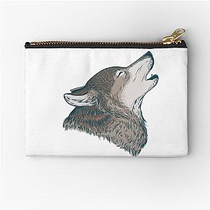 Cool Wolf Children Illustration Zipper Pouch