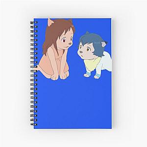 The Wolf Children Sticker Spiral Notebook