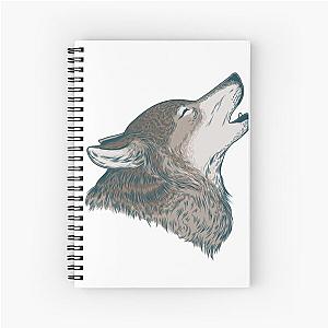 Cool Wolf Children Illustration Spiral Notebook