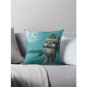 Wolfenstein Propaganda Adventure Poster Throw Pillow