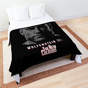 B.J. Blazkowicz Typography Piece Wolfenstein II the new Colossus Comforter