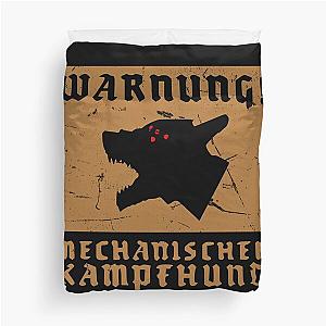 Kampfhund - Mechanischer Kampfund - Wolfenstein - Warning Sign Duvet Cover