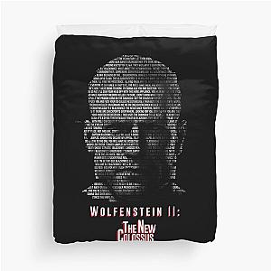 B.J. Blazkowicz Typography Piece Wolfenstein II the new Colossus Duvet Cover