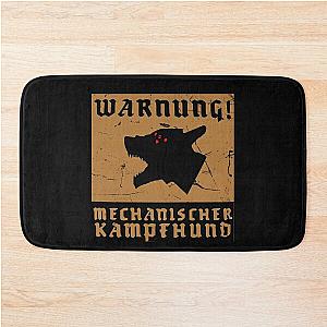 Kampfhund - Mechanischer Kampfund - Wolfenstein - Warning Sign Bath Mat