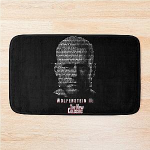 B.J. Blazkowicz Typography Piece Wolfenstein II the new Colossus Bath Mat