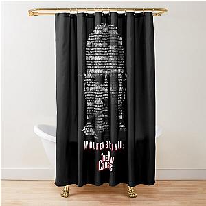 B.J. Blazkowicz Typography Piece Wolfenstein II the new Colossus Shower Curtain