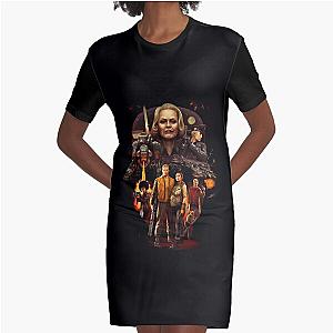 Wolfenstein 2 (Wolfenstein 2 Elite Soldat Shape Collage) Graphic T-Shirt Dress