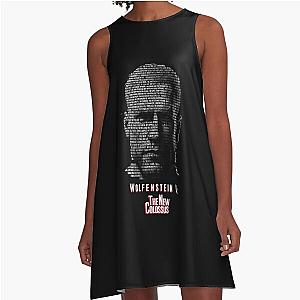 B.J. Blazkowicz Typography Piece Wolfenstein II the new Colossus A-Line Dress