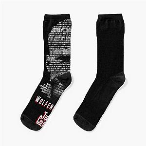 B.J. Blazkowicz Typography Piece Wolfenstein II the new Colossus Socks