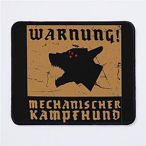 Kampfhund - Mechanischer Kampfund - Wolfenstein - Warning Sign Mouse Pad