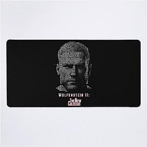 B.J. Blazkowicz Typography Piece Wolfenstein II the new Colossus Desk Mat