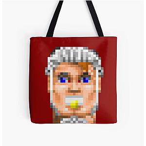 Wolfenstein 3D - BJ Blazkowicz - Can I play Daddy? All Over Print Tote Bag