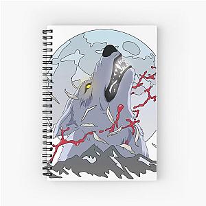 Moonlight Spiral Notebook featuring Wolf's Rain