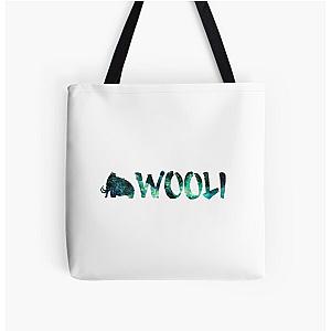 Wooli Green Galaxy All Over Print Tote Bag